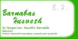 barnabas husveth business card